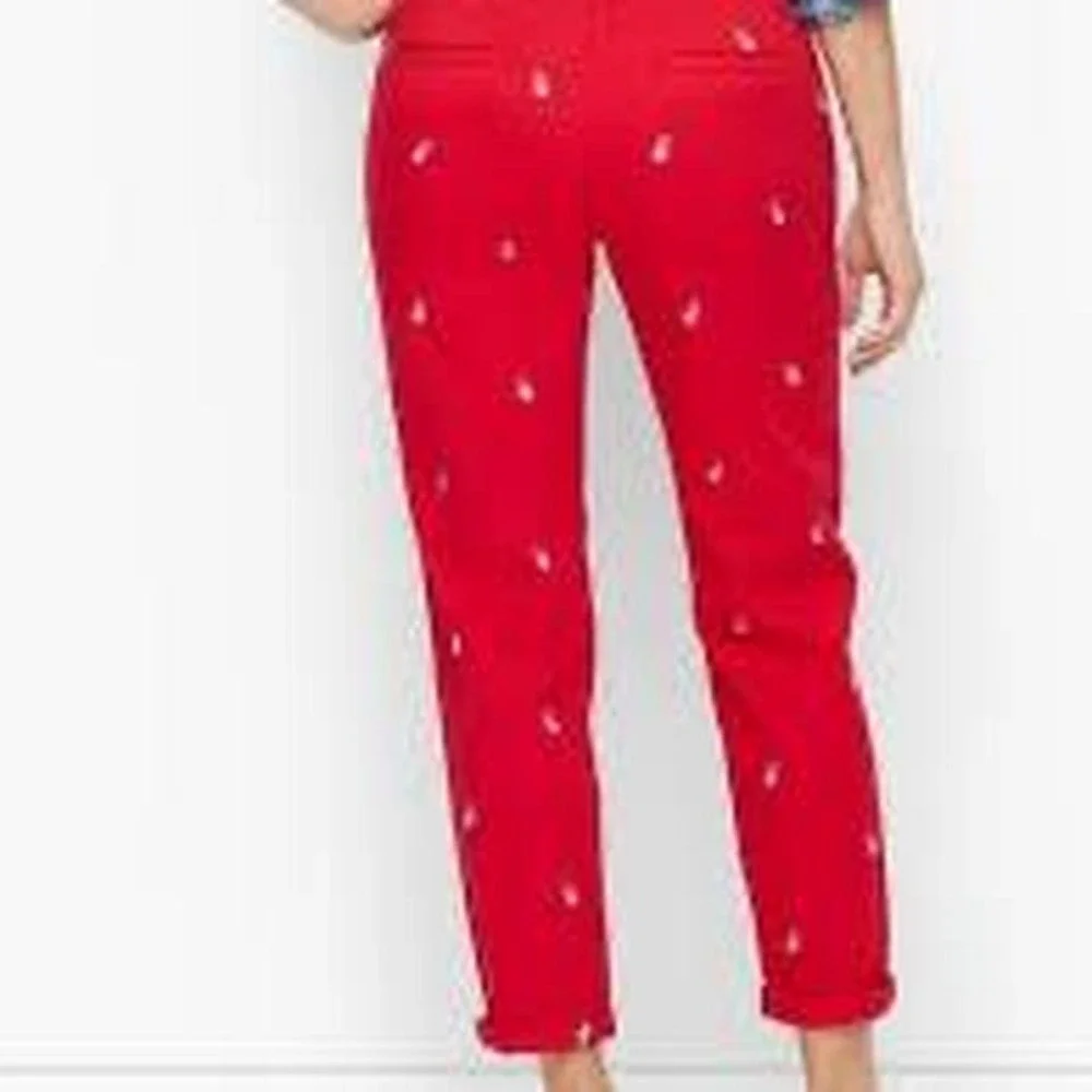 Talbots frenchie Red chino trousers. Size: 16